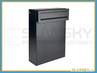 Poštovní schránka C-050 s vhozem do plotu a branky - RAL 7016 antracit